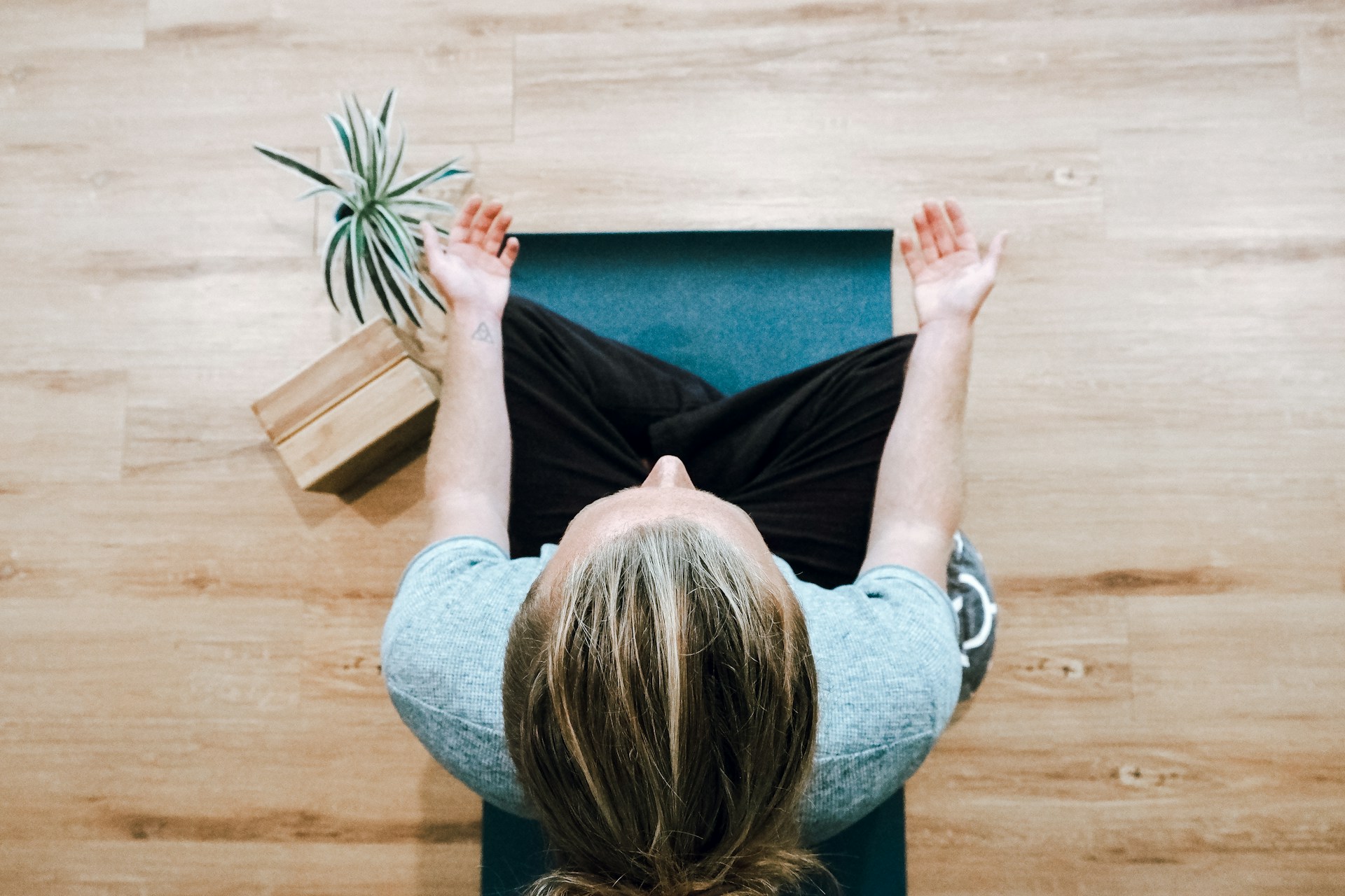 A woman doing Yoga